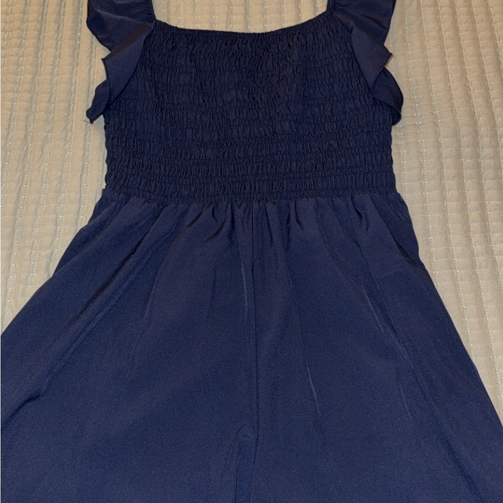 SHEIN Navy Blue Ruffle Women’s Dress